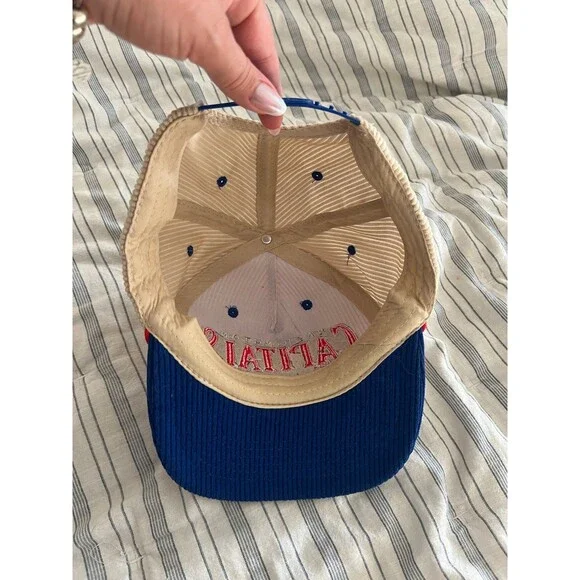 Washington Capitals NHL Hockey Retro Corduroy 50th Anniversary Stadium Hat - Picture 9 of 10